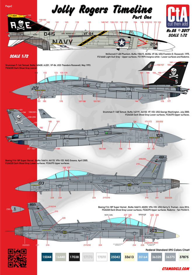 Cut then Add CTA-005 "Jolly Rogers Timeline" Part One - Fighter Aircraft of Jolly Rogers