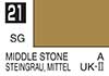 21 Middle Stone semigloss, Mr. Color solvent-based paint 10 ml. (Средний Каменный полуматовый, краска акриловая на растворителе 10 мл.), подробнее...